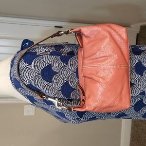 Coach mauve pink, shiny, small shoulderbag